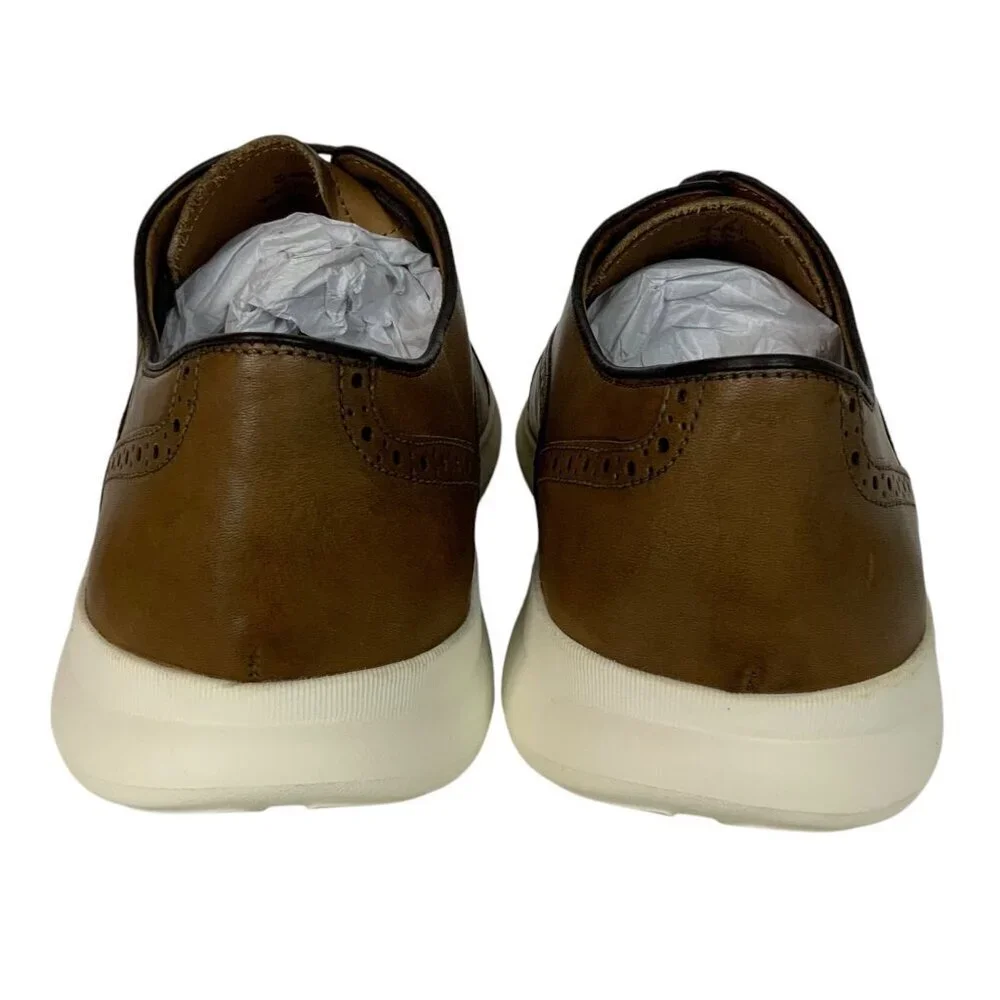 Johnston & Murphy Hennings Cap Toe Oxfords Mens 11M Brown Leather TruFoam Sole - Picture 4 of 11